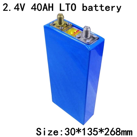 5PCS Fast Charge Lithium Titanate Battery 2.4V 40AH LTO Baterie 2.3v 40Ah for Diy 36v Bike Energy Storage Boat Camper ► Photo 1/1