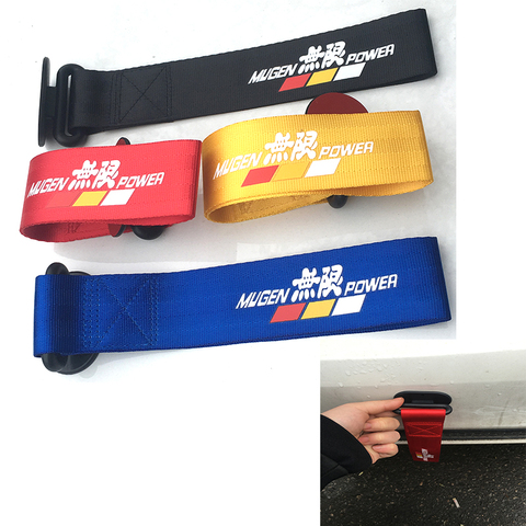 Mugen Universal Racing Car Red Blue Tow Eye Strap Decorative Tow Strap Bumper Trailer With Sticker For Jazz Civic Focus ► Photo 1/6