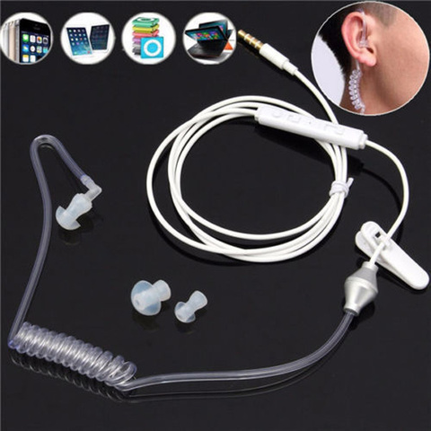 FBI Style Earpiece Air Tube Security Noise Isolating In Ear Headset with Mic Earphone 3.5MM Anti-Radiation Earpiece for Phone ► Photo 1/6