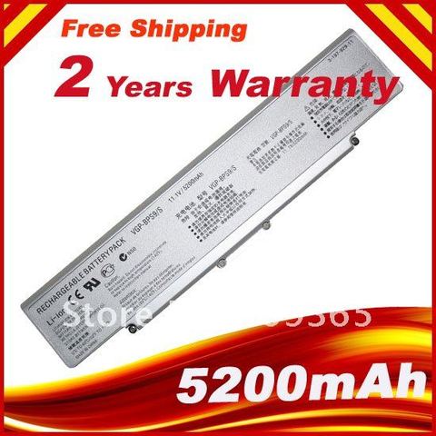 Silver Laptop battery for SONY VAIO VGP BPS9 BPS10 BPL9 BPL10 VGP-BPL9 VGP-BPS9A/B VGP-BPS9/S VGP-BPS9A/S VGP-BPS9/B ► Photo 1/3