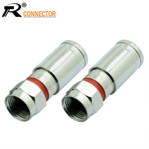10pcs/lot RG6 Waterproof F Compression Connector F Pressure Connector RF F Coaxial Adapter  Wholesales ► Photo 1/6