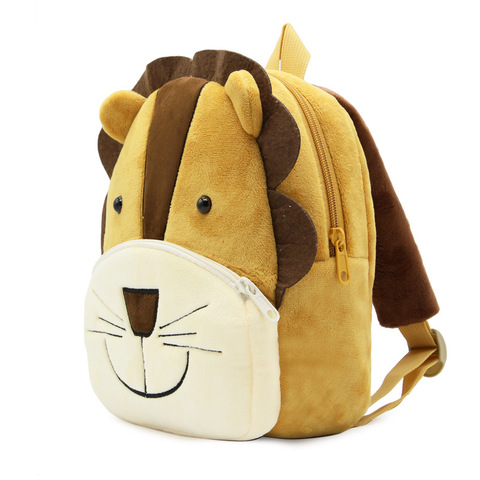 3D Cartoon Lion Backpack Boy School Children's Plush Backpack Baby Kindergarten Package Mochila Infantil Bag For 2-4 Years ► Photo 1/6