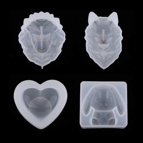 Heart/Rabbit/Wolf Head/Lion DIY Silicone Mold Resin Casting Craft Mould Tool ► Photo 1/6