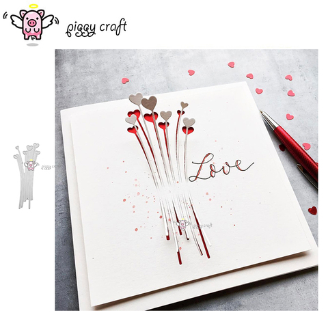 Piggy Craft metal cutting dies cut die mold Heart side decoration Scrapbook paper craft knife mould blade punch stencils dies ► Photo 1/3