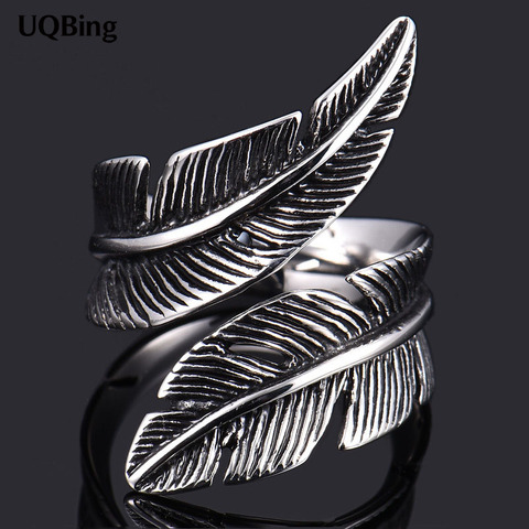 2017 Wholesale Fits European Jewelry 925 Sterling Silver Feather Rings Open 925 Sterling Silver Ring Women Jewelry ► Photo 1/5