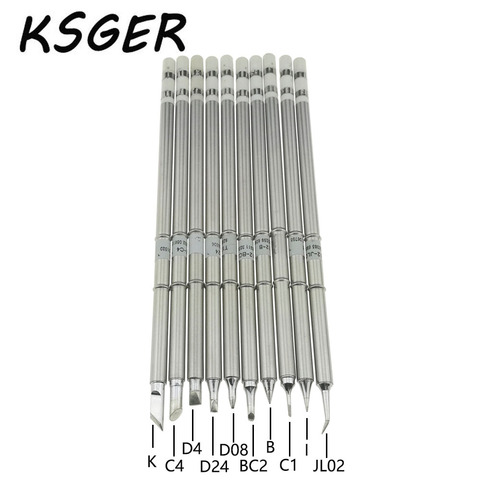 KSGER T12 Electric Soldering Iron Tips T12-K B BC2 C1 C4 D08 D24 D4 I JL02 For Hakko FX951 T12 STC STM32 OLED Soldering Station ► Photo 1/5