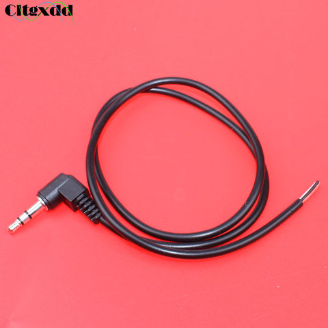 cltgxdd 3.5mm 3pole Stereo headset male plug with cable 90 Degrees Black Audio Jack Adaptor Connector lengt:50cm Need to weld ► Photo 1/1
