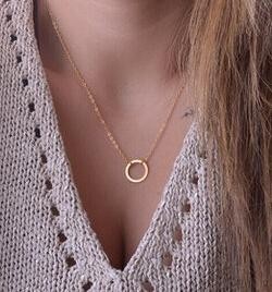 Fashion big brand temperament clavicle chain explosion style personality fashion simple circle necklace necklace ► Photo 1/1