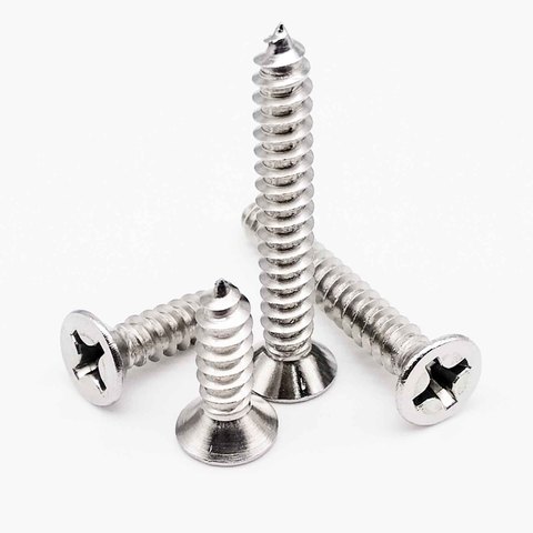50pcs M1 M1.2 M1.4 M1.7 M2 M2.6 M3 M3.5 M4 Mini 304 stainless steel Cross Phillips Flat Countersunk Head Self-tapping Wood Screw ► Photo 1/6