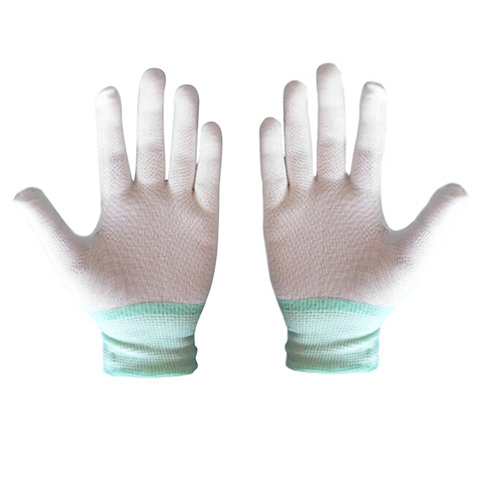 1 Pair Antistatic Gloves Anti Static ESD Electronic Working Gloves PU coated palm coated finger Antiskid for Finger Protection ► Photo 1/6