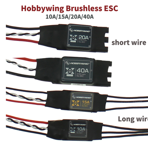 Hobbywing XRotor Brushless ESC 2-6S 10A 15A 20A 40A SimonK No BEC High Refresh for 4-Axis 6-Axis Multi-Axis Electric Adjustment ► Photo 1/6