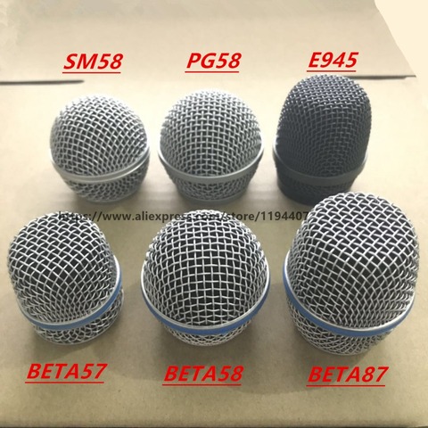 10pcs Top Quality New Replacement Ball Head Mesh Microphone Grille for  Shure BETA58 SM58 PG58 BETA57 BETA87 E945 Accessories ► Photo 1/4