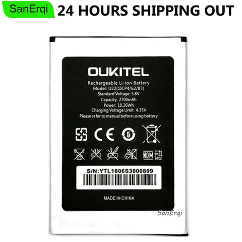 for OUKITEL U22 battery 2700mAh New Battery for OUKITEL Smart Phone ► Photo 1/1
