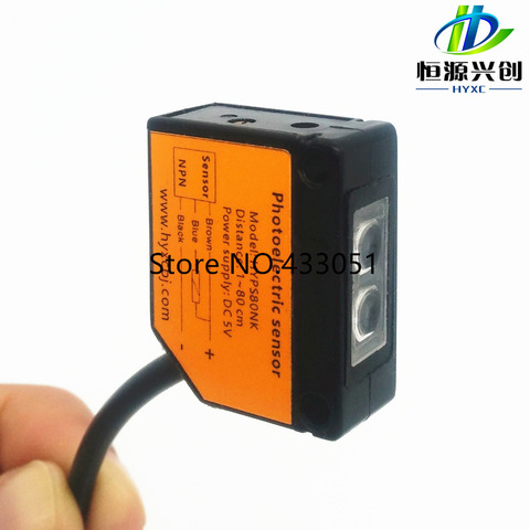 Free shipping,Photoelectric switch,photoelectric sensor,Detection distance: 1~80cm,5V DC supply,type NPN normally open switches ► Photo 1/6