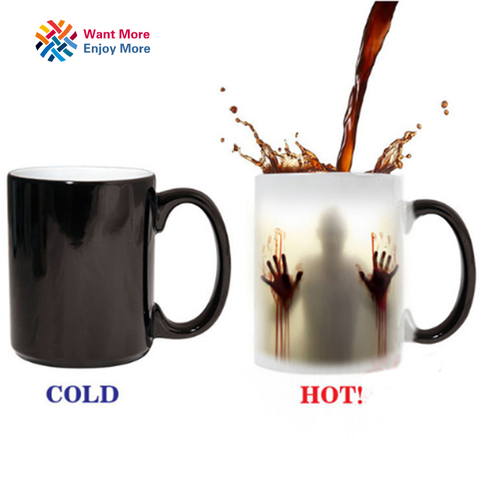 The walking dead Mug color changing Heat Sensitive Ceramic 11oz  coffee mug surprise gift Halloween gift ► Photo 1/5
