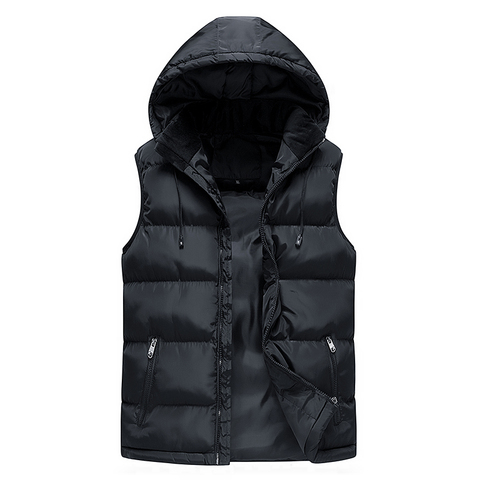 2022 New Spring Autumn Sleeveless Jacket for Men Fashion Warm Hooded Male Winter Vest Light Plus Size Mens Work Vests Waistcoat ► Photo 1/5