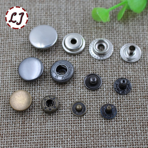 New high quality 30sets/lot Metal brass Press Studs Sewing Button Snap Fasteners Sewing Leather Craft Clothes Bags 831/633/655 ► Photo 1/6
