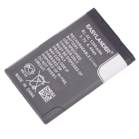 BL-5C BL5C 3.7V 1200mAh Replacement Battery For Mp4 Nokia 1112 1208 1600 1100 1101 n70 n71 n72 n91 e60 2610 2600 2300 6230 DVR ► Photo 1/4