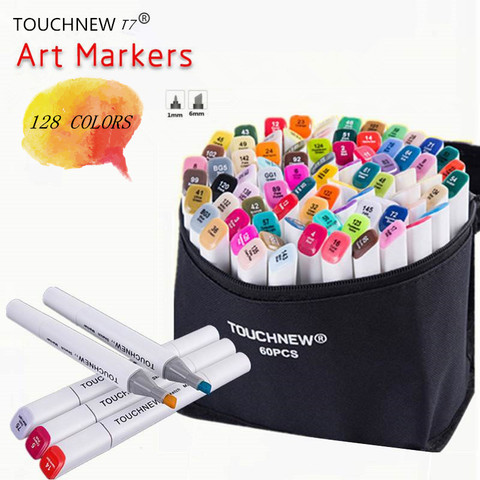 TOUCHNEW T7 Optional Colors Sketch Markers Alcohol Based Dual Head Brush Markers Pen For Drawing Manga Art Supplies Markers ► Photo 1/4
