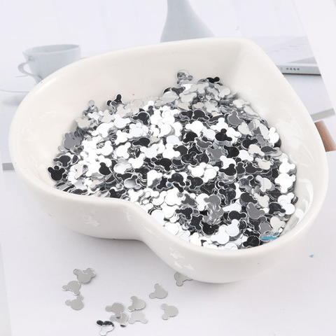 10g/ bag 5mm Mickey head-shaped loose sequins wedding confetti DIY sewing nail art materials party decoration accessories ► Photo 1/5