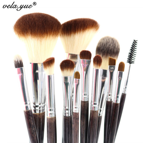 Professional Makeup Brushes Set 12pcs Powder Foundation Blush Eyeshadow Liner Brow Lip gloss Highlight Contour Beauty Tools Kit ► Photo 1/6