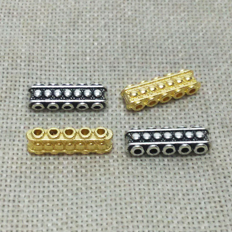 5 holes beads spacers choker necklace pendants bails connector strands toggle buckle clasps bracelet spacer chains multilayers ► Photo 1/3