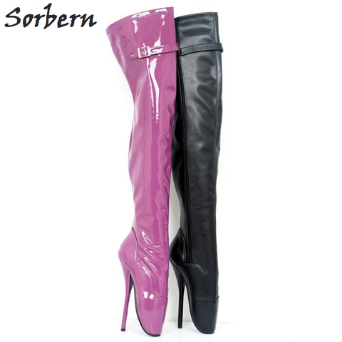 Sorbern New Over The Knee Ballet Heel Boots Lady 18Cm Sexy Fetish Shoes Strange Shoes Funny Boots Bdsm Runway Boots Lady Custom ► Photo 1/6