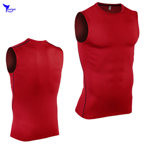 Quick Dry Men's Sleeveless Outdoor Running Shirts Gym Fitness Tank Tops Sportswear Compression High Elastic Sport Jogging Vest ► Photo 1/6