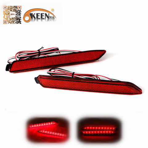 OKEEN 2pcs for Toyota Reiz/WISH/Harrier 2010 LED Red Rear Bumper Reflector Tail Brake Light Parking Warning LED Fog Lamp 12V ► Photo 1/6