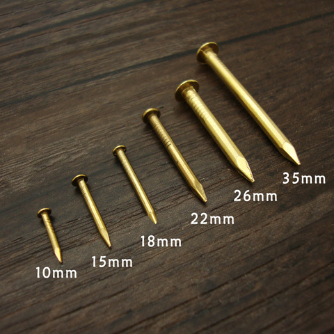 8 10 12 15 18 21 30 35mm Furniture Fastener Brass Nails Hardware Accessories Small Copper Nails  ► Photo 1/1