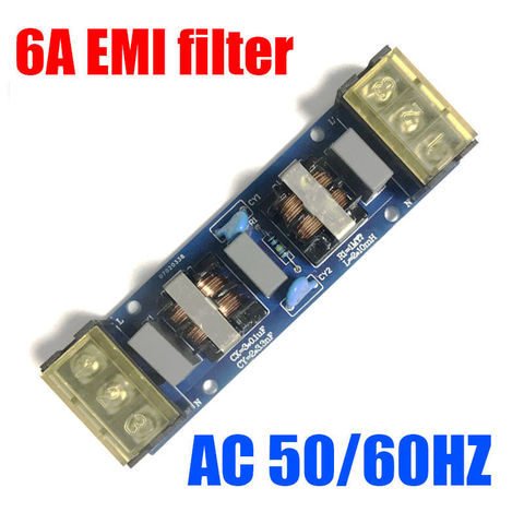 AC 110V 220V 6A Power Filter EMI Filter Audio Power Filter Power Purifier Board noise FOR Speaker Amplifier CAR electrical ► Photo 1/5