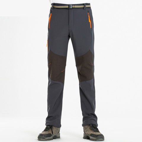 NUONEKO Men's Winter Hiking Pants Waterproof Outdoor Sports Trousers Water Repellent Thermal Fleece Softshell Skiing Pants PM17 ► Photo 1/6