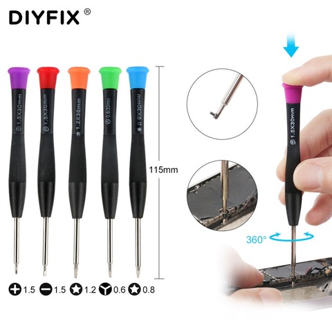 1Pc Magnetic Precision Screwdriver P2 P5 Pentalobe 1.5 Flat Head 1.5 Cross 0.6 Y Tip for iPhone XS Max XR Open Disassemble Tools ► Photo 1/6