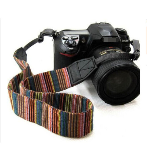 LC005 Universal Color Stripes Soft red Camera Neck Straps Shoulder Strap Belt Grip For Nikon Canon Panasonic Sony Pentax  DSLR ► Photo 1/6