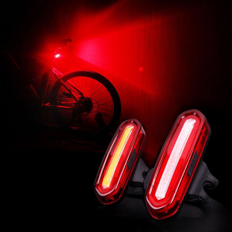 Bicycle Lamp Rechargeable LED USB Mountain Bike Tail Light Taillight MTB Safety
