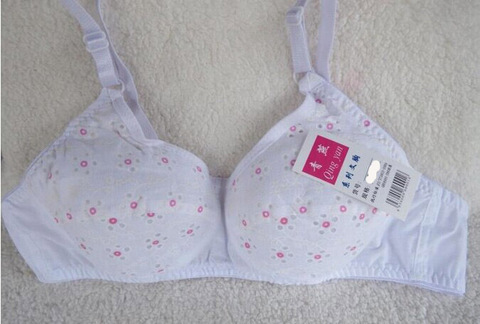 Girls 34 36 38 40 42 44 A B cup plus size mothers cotton bra thin wireless elderly breathable bra Pregnant nursing classic bra ► Photo 1/6