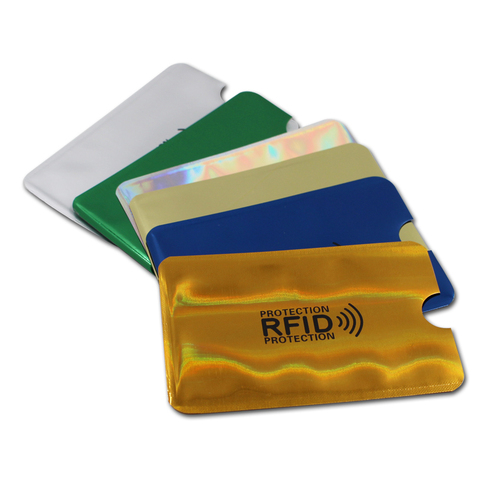 6pcs Multicolor Anti Rfid Blocking Reader Lock Bank Card Holder ID Card Case Rfid Protection Metal Credit Card Holder Aluminium ► Photo 1/6