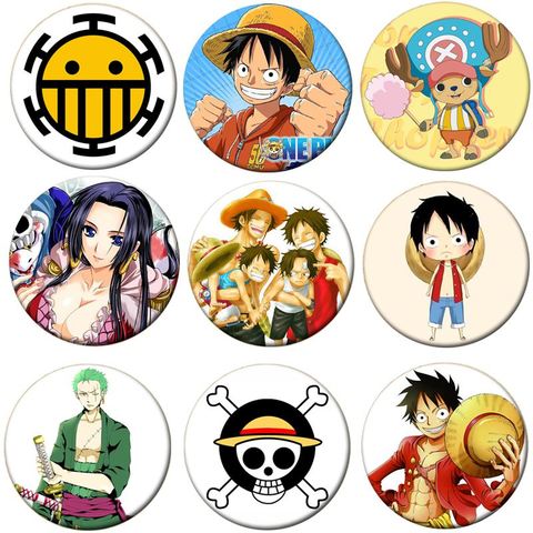 1pcs One Piece Cosplay Badge Luffy Nami Brooch Pin Roronoa Zoro Tony Chopper Collection Badge for Backpack Clothes ► Photo 1/6