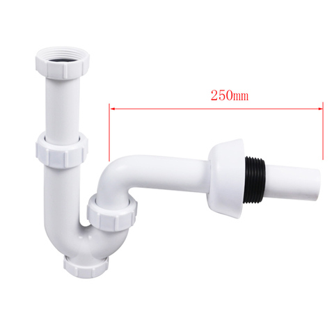 Talea basin drain hose Basin Sink Waste Pipe Kit into the wall Washbasin Deodorant drain hose bath Sewer Sink Drains Downcomer ► Photo 1/4