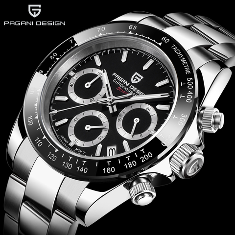 PAGANI Mens Watches Top Brand Luxury WristWatch Quartz Clock black Watch Men Waterproof Sport Chronograph Relogio Masculino ► Photo 1/6