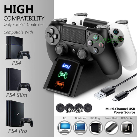 PS 4 Slim PRO 3 in 1 Wireless Controller Charging Dock PS4 Joystick Charger Play Station 4 Gamepad Charging Base for Dualshock 4 ► Photo 1/6