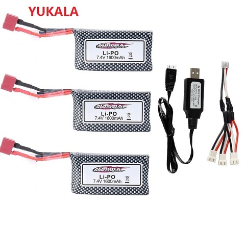 YUKALA original XINLEHONG 9125 Remote Control Rc Car Spare Parts 7.4v 1600mah Lipo Battery XLH9125 battery 7.4 v 1600mah ► Photo 1/4