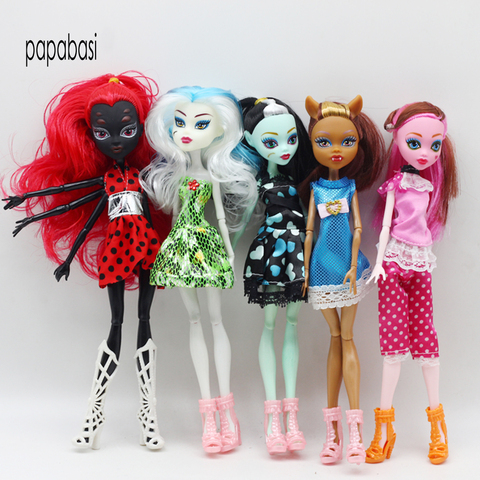 High Quality Fasion Monster Dolls Draculaura/Clawdeen Wolf/ Frankie Stein / Black WYDOWNA Spider Moveable Body Girls Toys Gift ► Photo 1/6