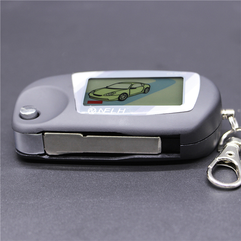 Russian uncut blade Key Fob Scher-Khan Magicar 5 Two Way Car Alarm LCD Remote Controller For Sher Khan Magicar 5 Car Keychain ► Photo 1/6