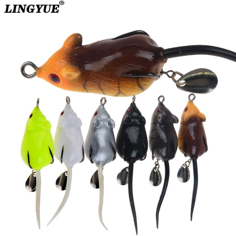 NEW Soft bait Mouse lure 55mm 10.5g minnow Lead fish With long Tail Fishing lures pesca jigg winter whopper plopper ► Photo 1/6