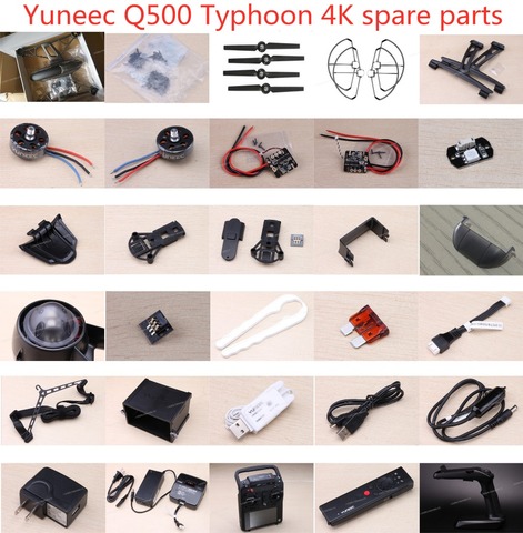 Yuneec Typhoon Q500 4K RC Quadcopter spare parts body shell motor blade propeller cover ESC chager lampshade Lock Cable etc ► Photo 1/1