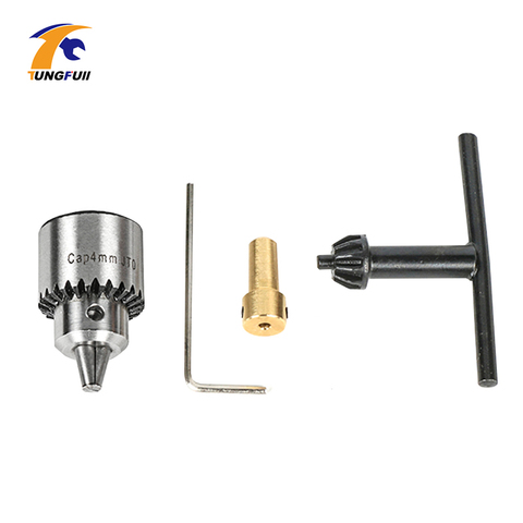 Tungfull Motor Drill Chucks 0.3-4mm Jto Taper With Chuck Key 3.17mm Brass Mini Electric Motor Drill Chucks Clamping ► Photo 1/6