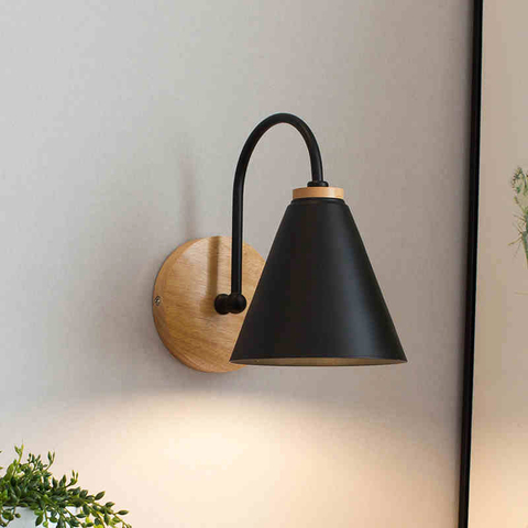 wooden wall lights bedside wall lamp bedroom wall light sconce for kitchen restaurant modern wall lamp Nordic macaroon sconces ► Photo 1/6