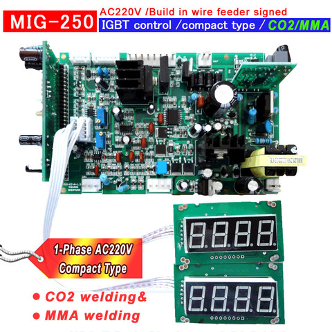 NEW CO2 MIG 250 Build-in wire feeder compact type IGBT welding machine control plate pcb circuit board AC220V ► Photo 1/3