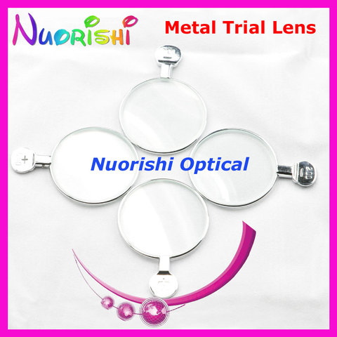 Good Qulaity Shiny Metal Rim Optical Optometry Ophthalmic Trial Glass Lens Dia 38mm for Trial Frame HJS Free Shipping ► Photo 1/3